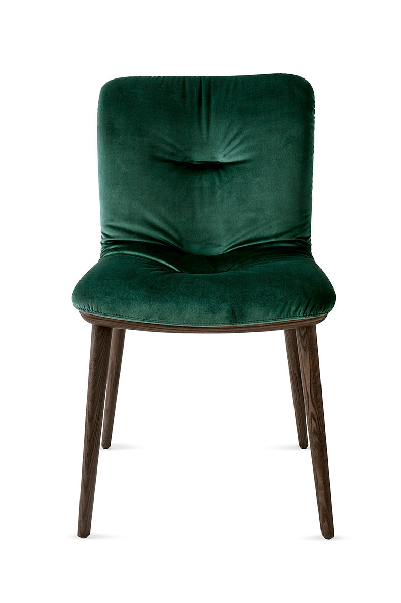 Calligaris Annie CS1847 Chair with Plush Seat and Metal Sled Base | Special Order