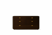 ALF Appia 59 inch Dresser – Italian Modern 6-Drawer Dresser in Matte Espresso & Termocotto Oak