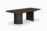 ALF Appia 63" Extendable Dining Table – Italian Modern Table in Matte Espresso & Termocotto Oak