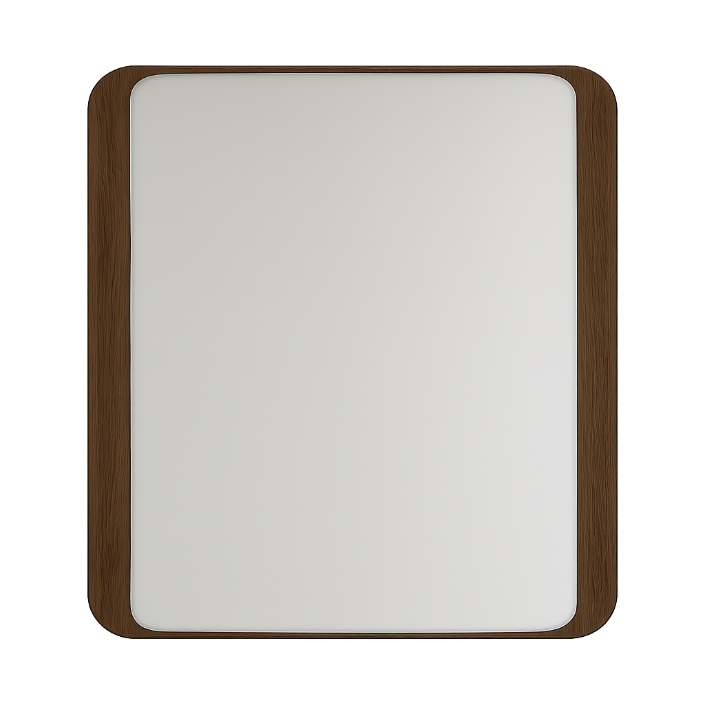 ALF Appia Mirror – Italian Modern Wall Mirror in Matte Espresso & Termocotto Oak