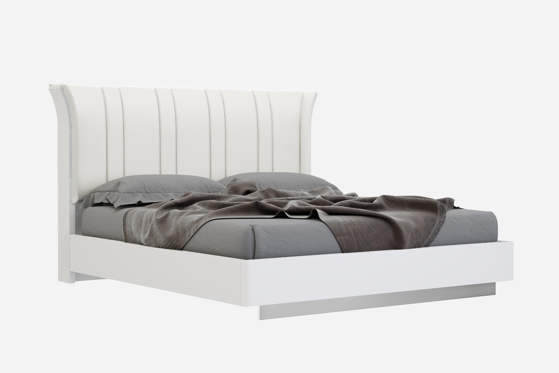 Ariana Bed , White High Gloss | Creative Furniture