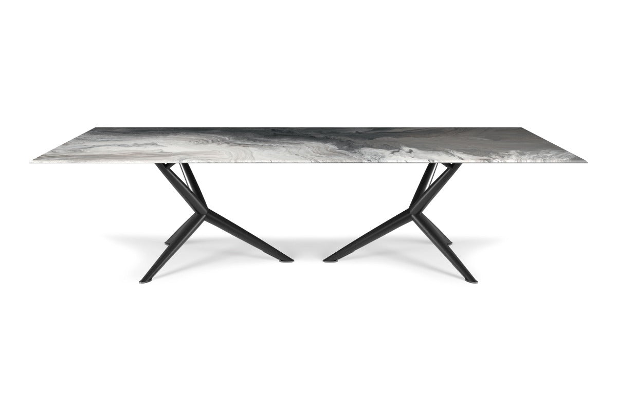 Atlantis Crystalart Rectangular Dining Table 118"