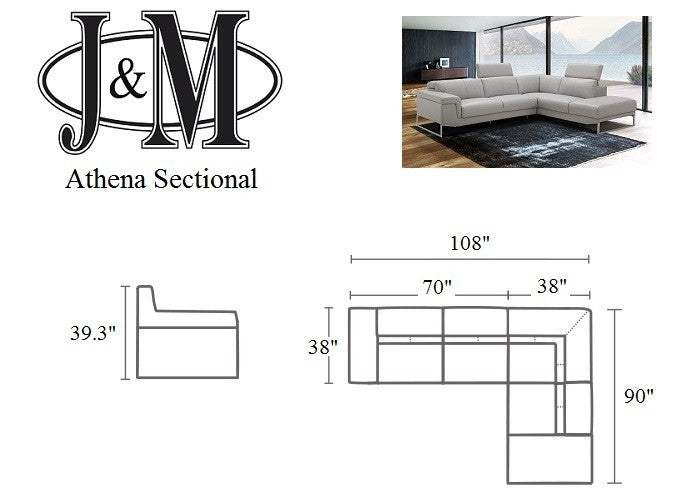 Athena Leather Sectional
