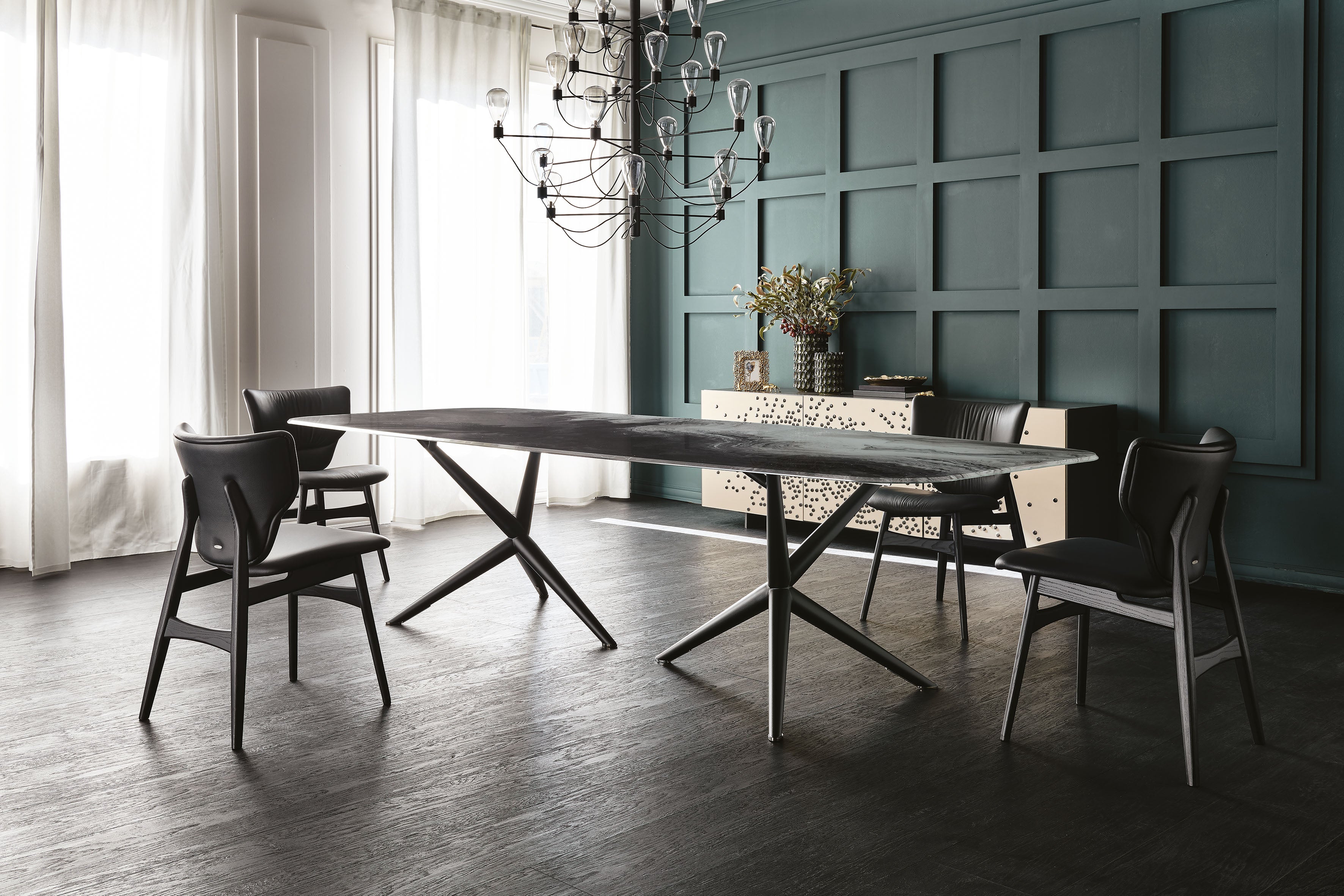Atlantis Crystalart Dining Table with Rounded Corners