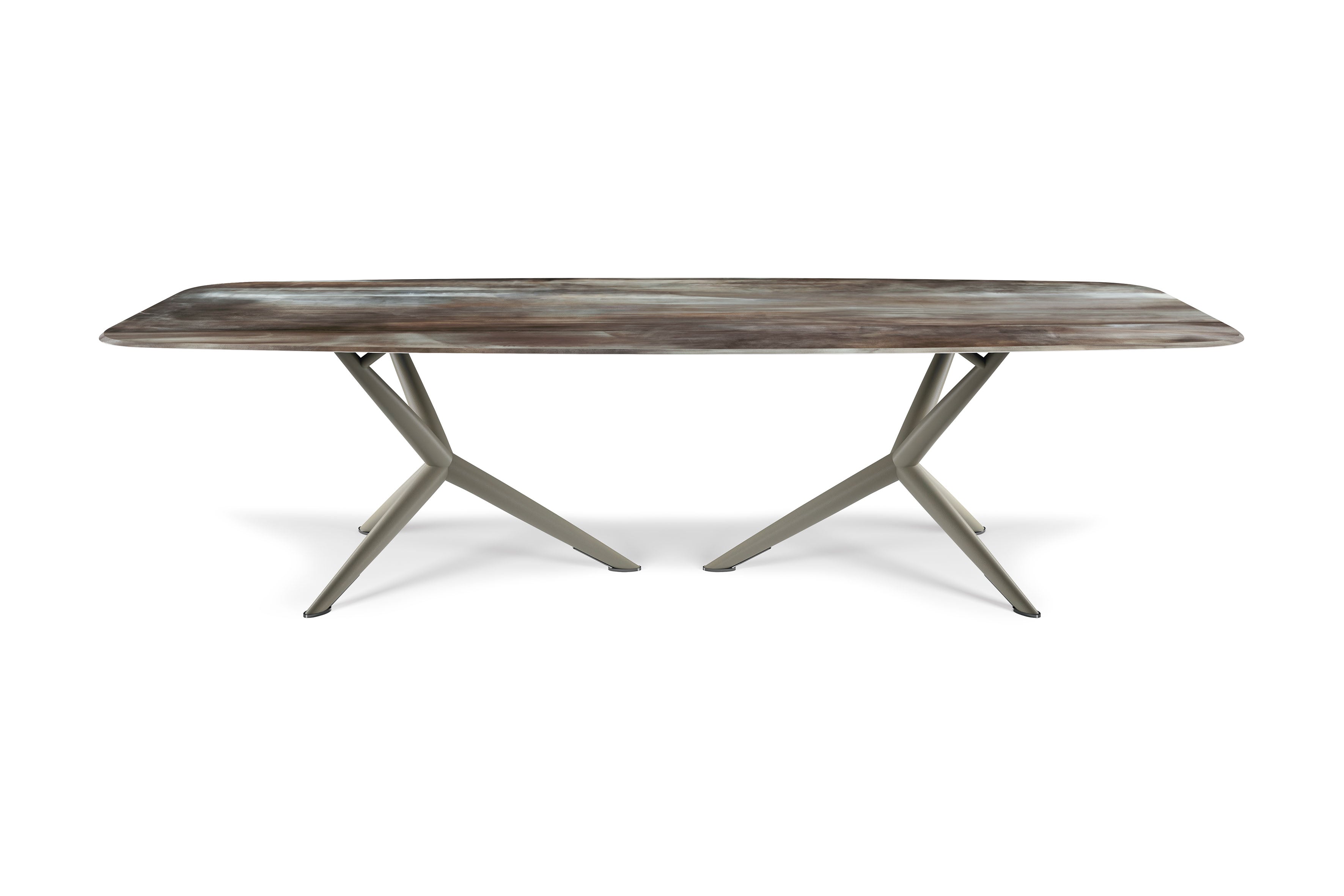 Atlantis Crystalart Dining Table with Rounded Corners