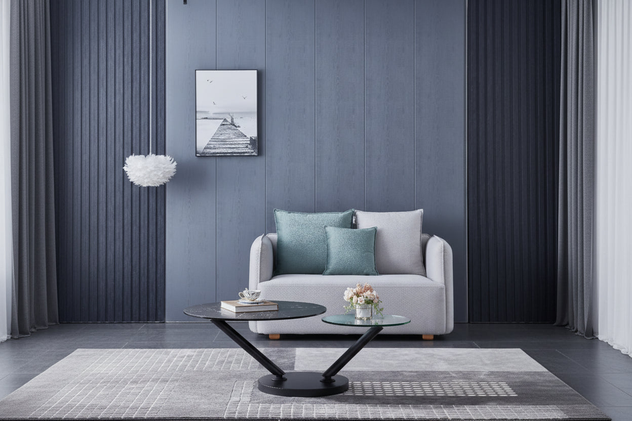 Austin coffee table in a modern room scene.