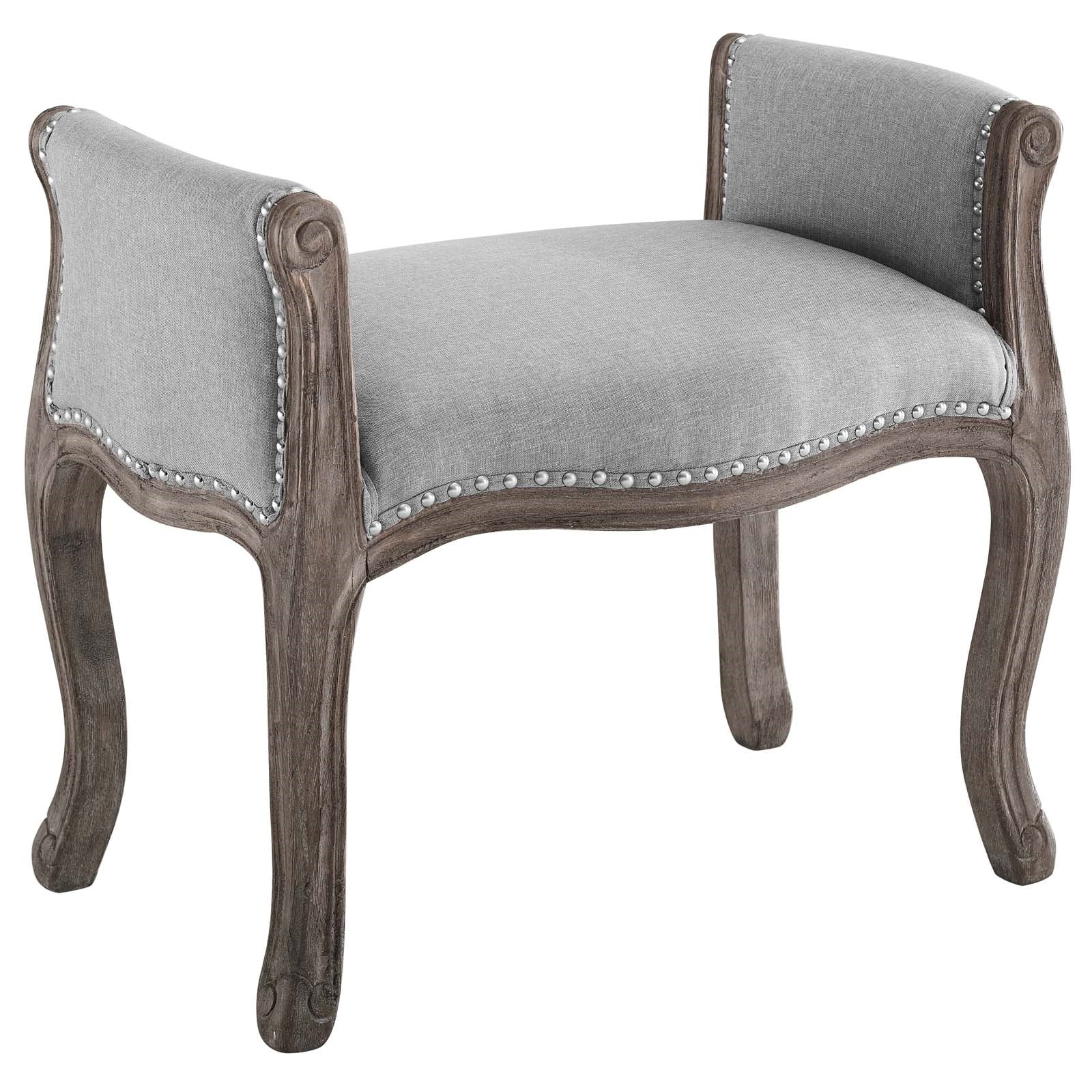 Modway Avail Vintage French Upholstered Fabric Bench
