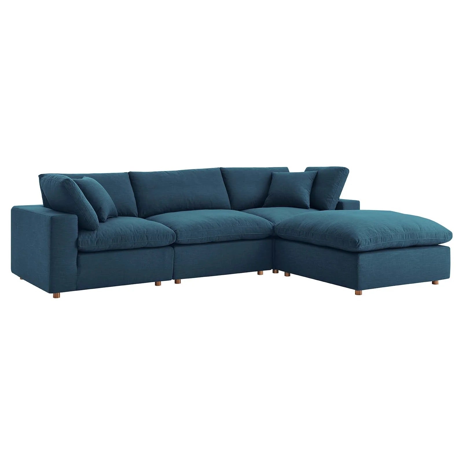 Modway Commix Down Filled Overstuffed 4 Piece Sectional Sofa Set