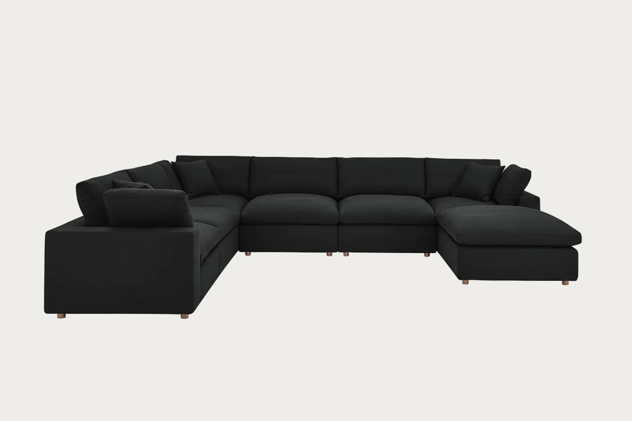 Modway Commix Down Filled Overstuffed 7-Piece Sectional Sofa
