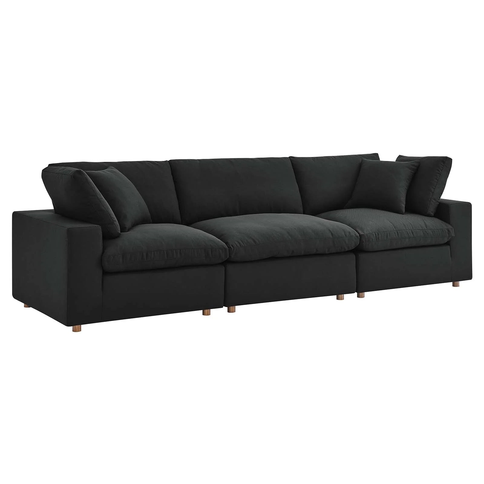 Modway Commix Down Filled Overstuffed 3 Piece Sectional Sofa Set