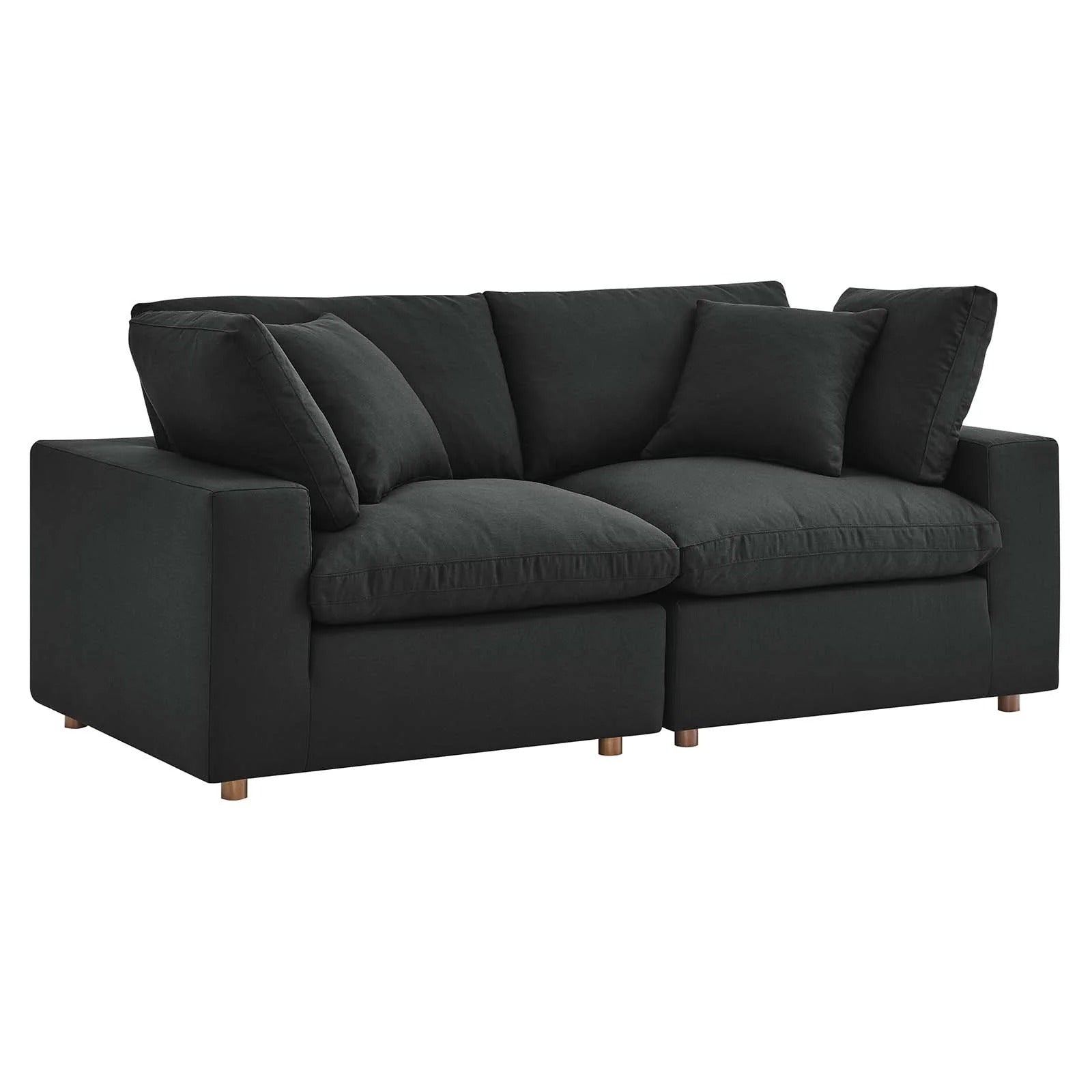 Modway Commix Down Filled Overstuffed 2 Piece Sectional Sofa Set