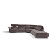 Borg Sectional with Recliners, Left Arm Facing, Mouse Fabric