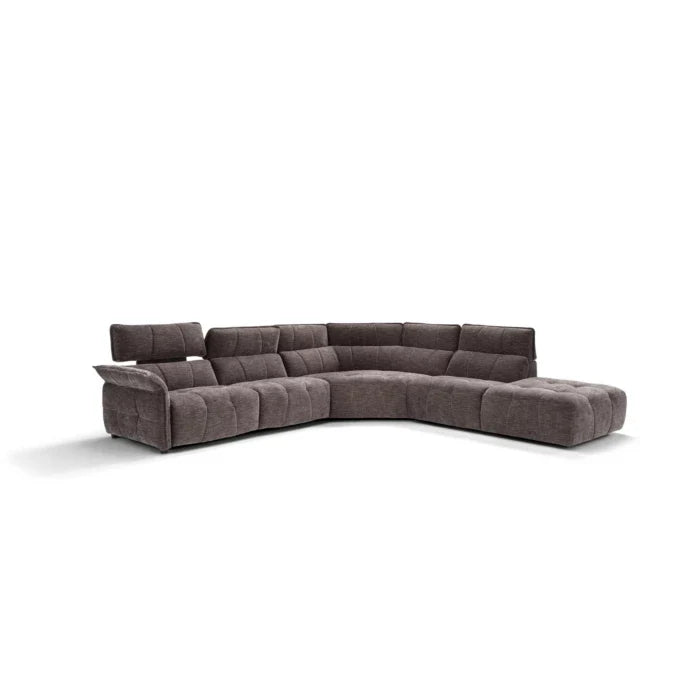Borg Sectional with Recliners, Left Arm Facing, Mouse Fabric