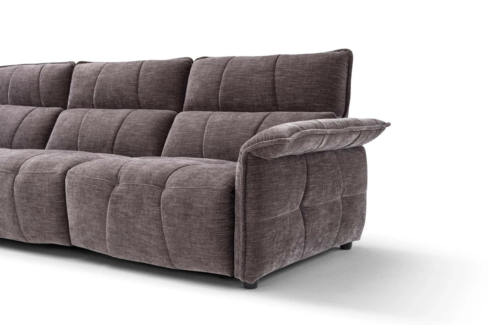 Borg Sectional with Recliners, Right Arm Facing, Mouse Fabric | Creative Furniture