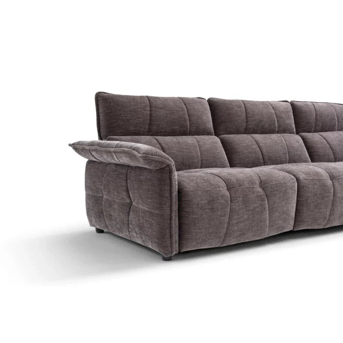 Borg Sectional with Recliners, Left Arm Facing, Mouse Fabric