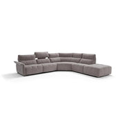 Borg Sectional with Recliners, Left Arm Facing, Light Grey Fabric | Creative Furniture