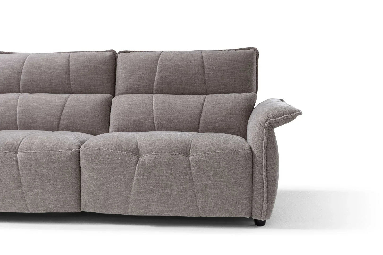 Borg Sectional with Recliners, Right Arm Facing, Light Grey Fabric | Creative Furniture