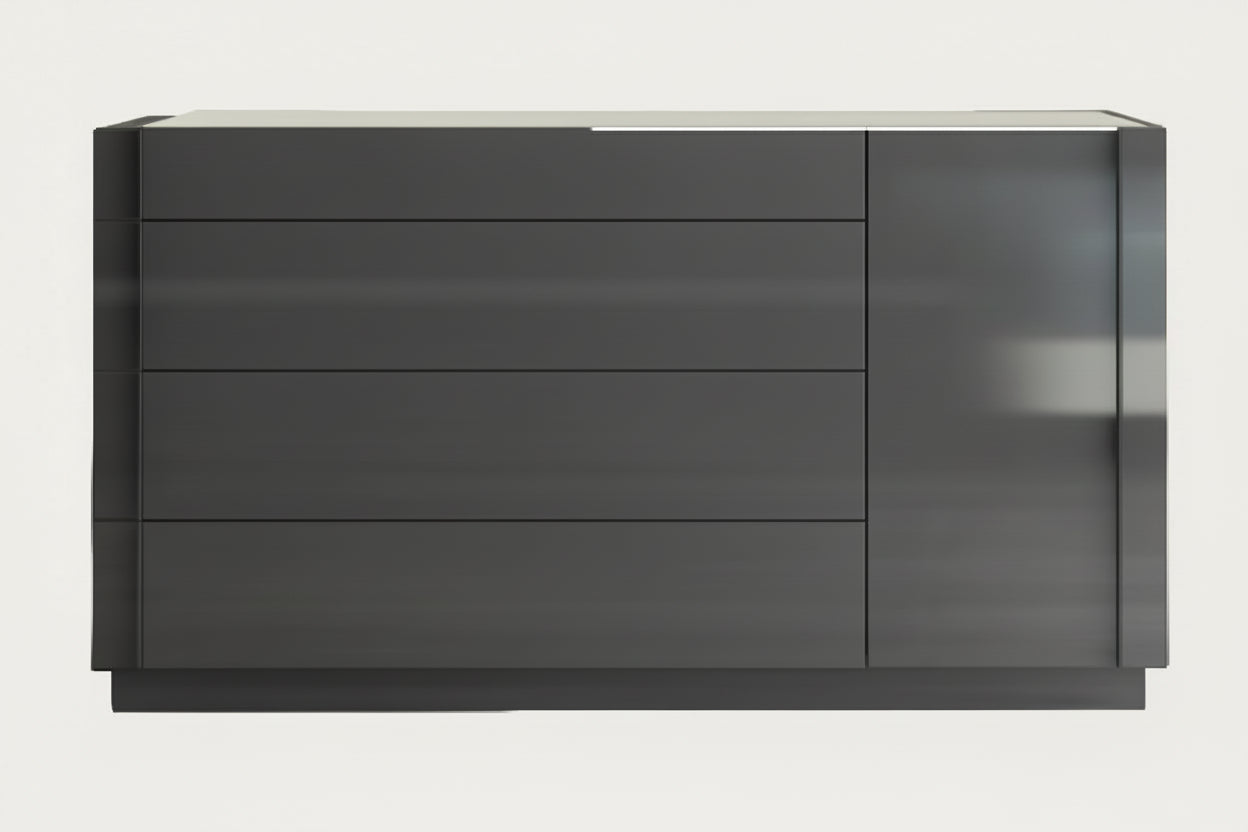 Braga Dresser in Grey High Gloss