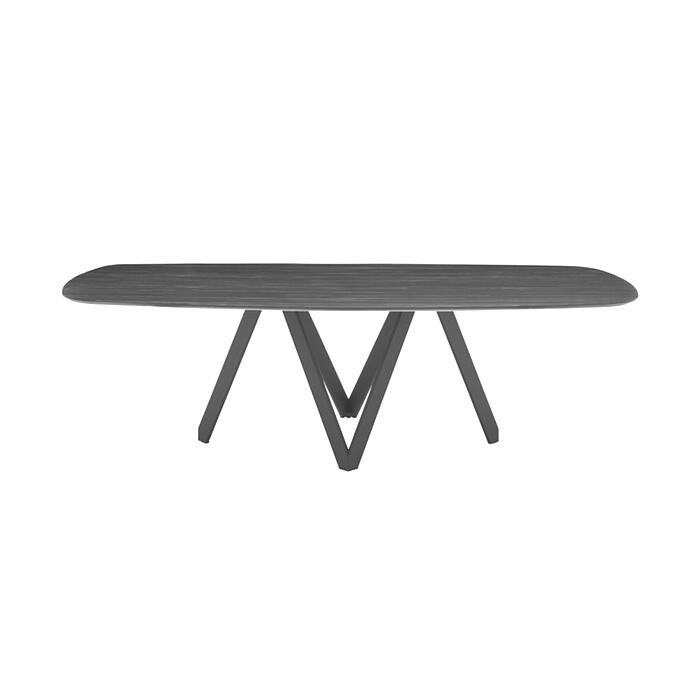 Calligaris Cartesio 4092-FS200 modern table with elliptical wooden top