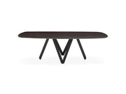 Calligaris Cartesio 4092-FS200 modern table with elliptical wooden top