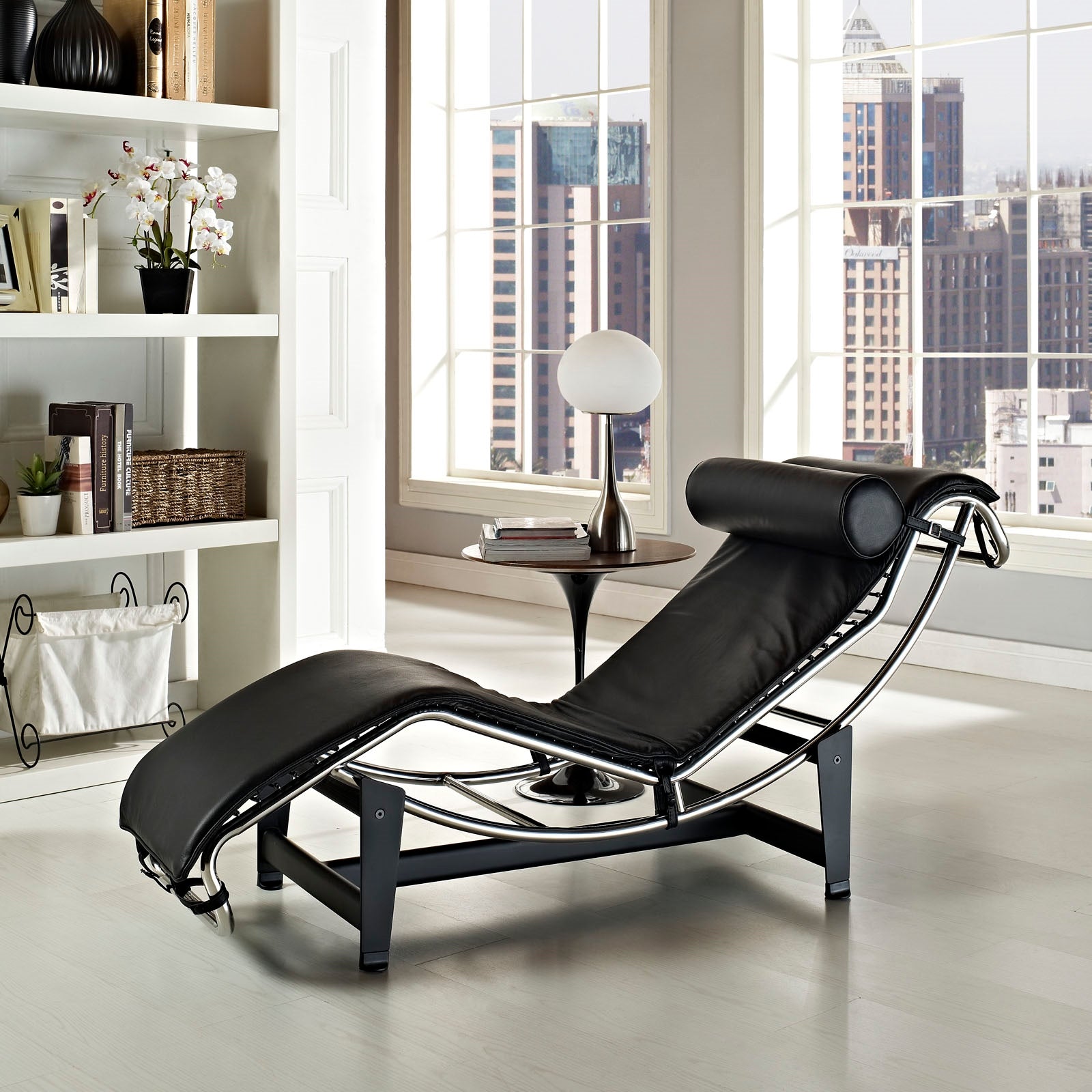 Modway Charles Leather Chaise Lounge