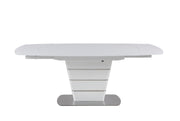 Chintaly Charlotte White Motion-Extendable Dining Table