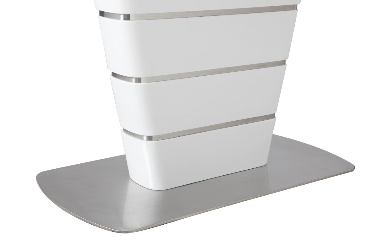 Chintaly Charlotte White Motion-Extendable Dining Table