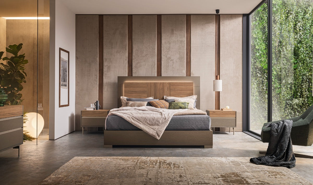 City Life Modern Bed with Wooden Headboard | ALF (+) DA FRE