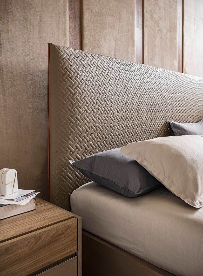 City Life Modern Bed with Fabric Upholstered Headboard | ALF (+) DA FRE