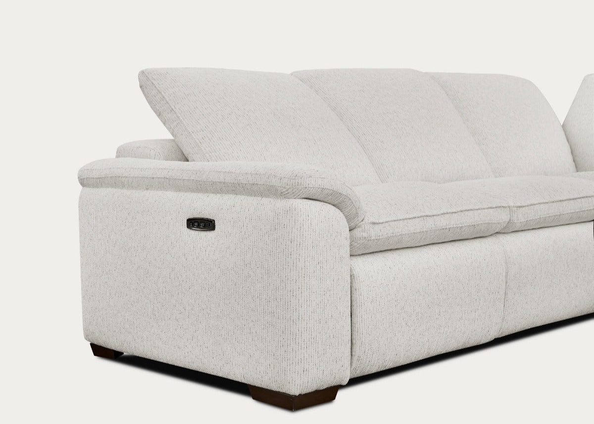 Cloudy Fabric Loveseat with Recliners | Creative Furniture