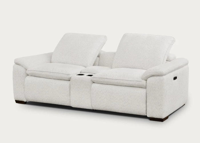 Cloudy Fabric Loveseat with Recliners | Creative Furniture