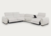 Cloudy 6-Piece Sectional with Power Recliners – Frost Fabric