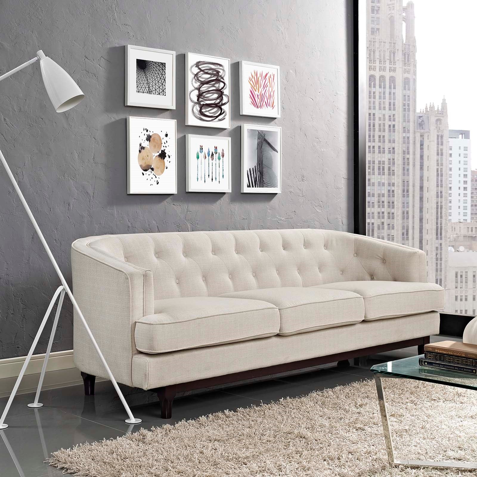 Modway Coast Upholstered Fabric Sofa