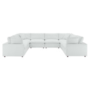 Modway Commix Down Filled Overstuffed Vegan Leather 8-Piece Sectional Sofa