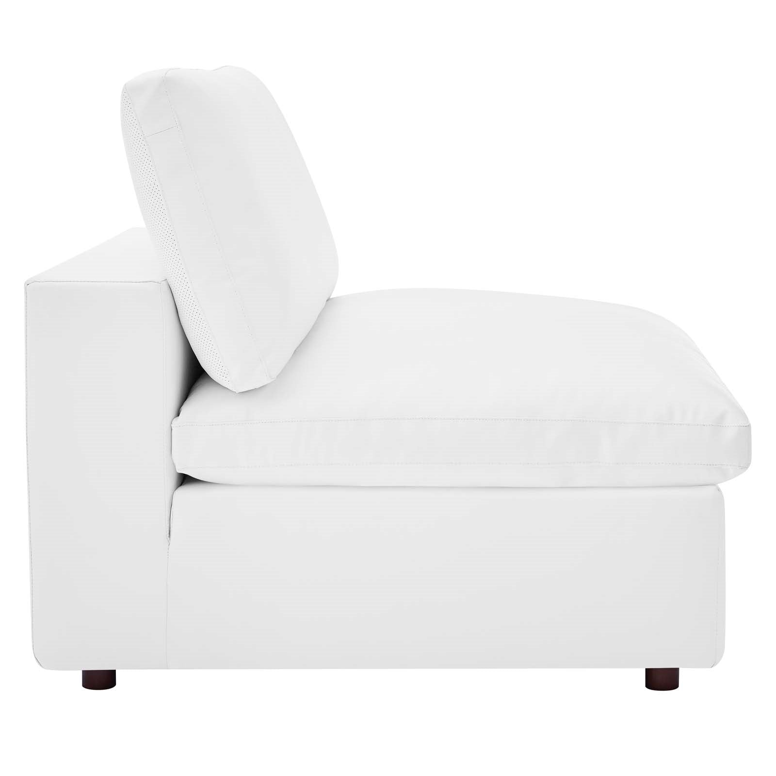 Modway Commix Down Filled Overstuffed Vegan Leather Armless Chair