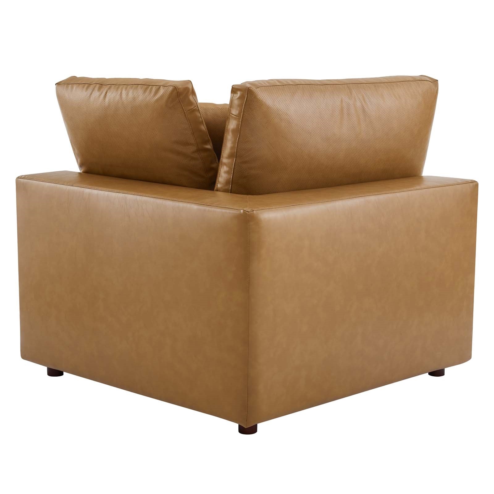 Modway Commix Down Filled Overstuffed Vegan Leather Corner Chair