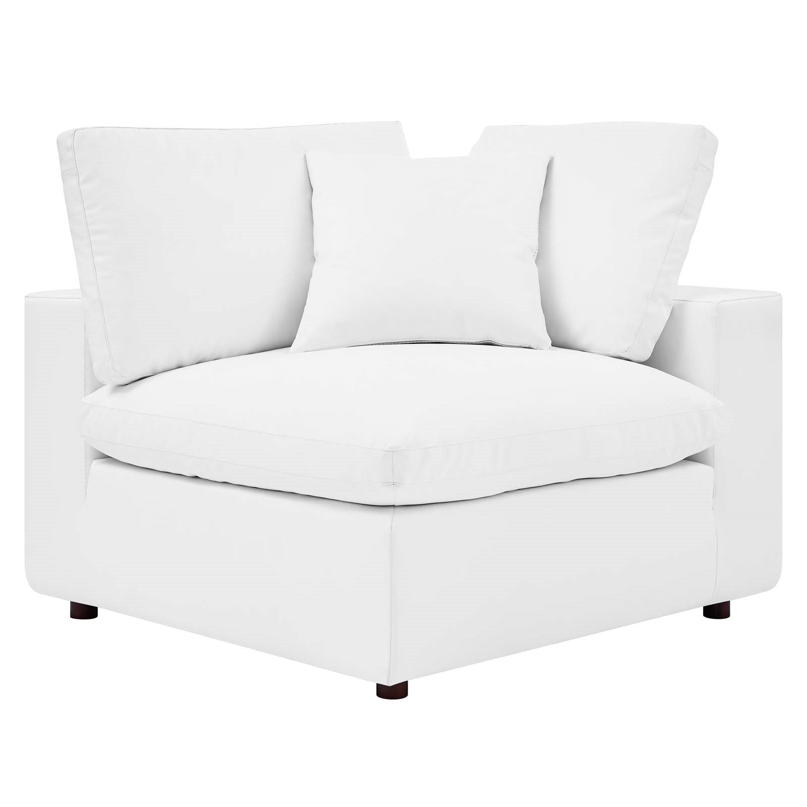 Modway Commix Down Filled Overstuffed Vegan Leather Corner Chair
