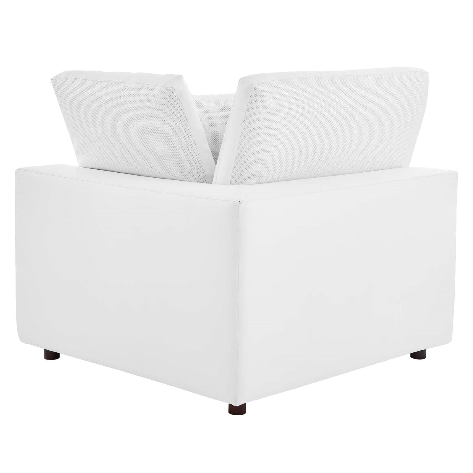 Modway Commix Down Filled Overstuffed Vegan Leather Corner Chair