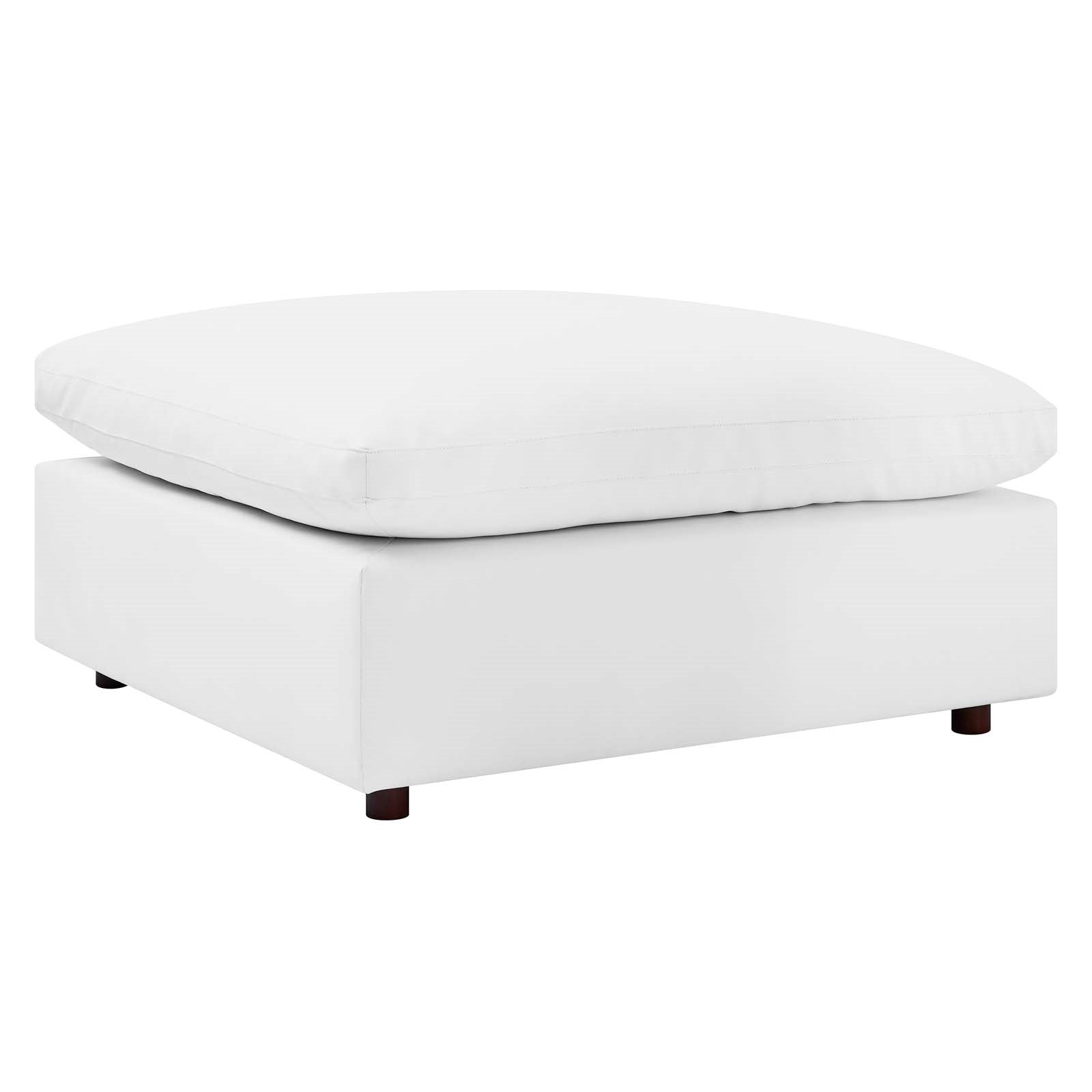 Modway Commix Down Filled Overstuffed Vegan Leather Ottoman