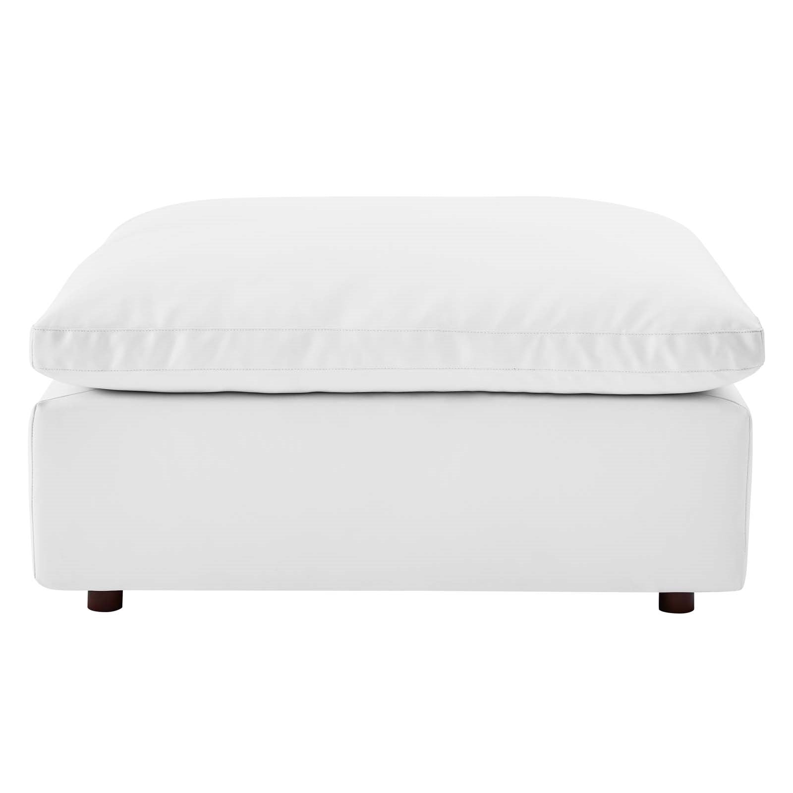 Modway Commix Down Filled Overstuffed Vegan Leather Ottoman