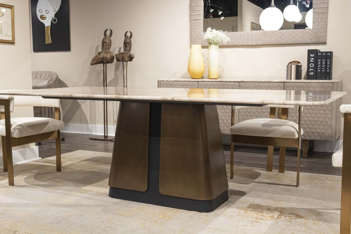 Stone International Compass Rectangular Dining Table