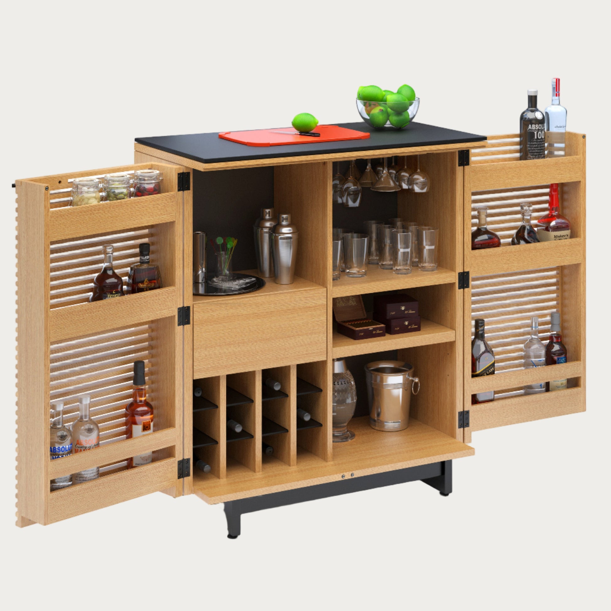 BDI Corridor 5620 Compact Bar, White Oak finish