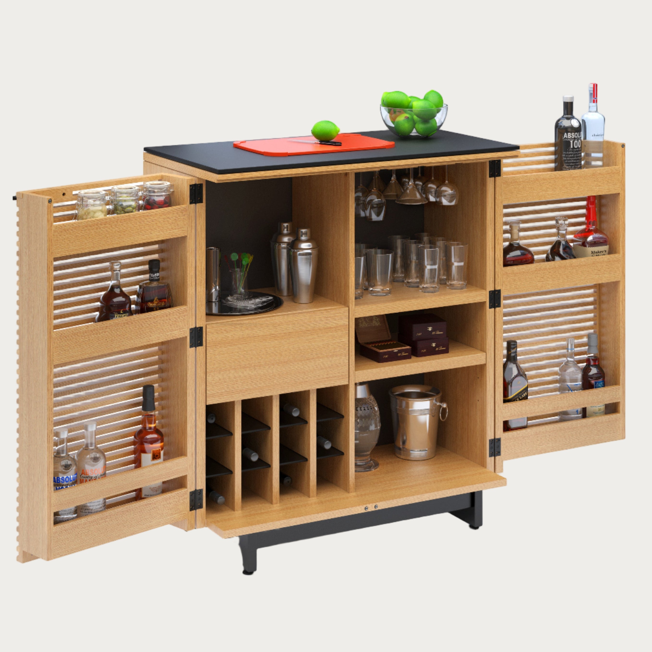 BDI Corridor 5620 Compact Bar, White Oak finish