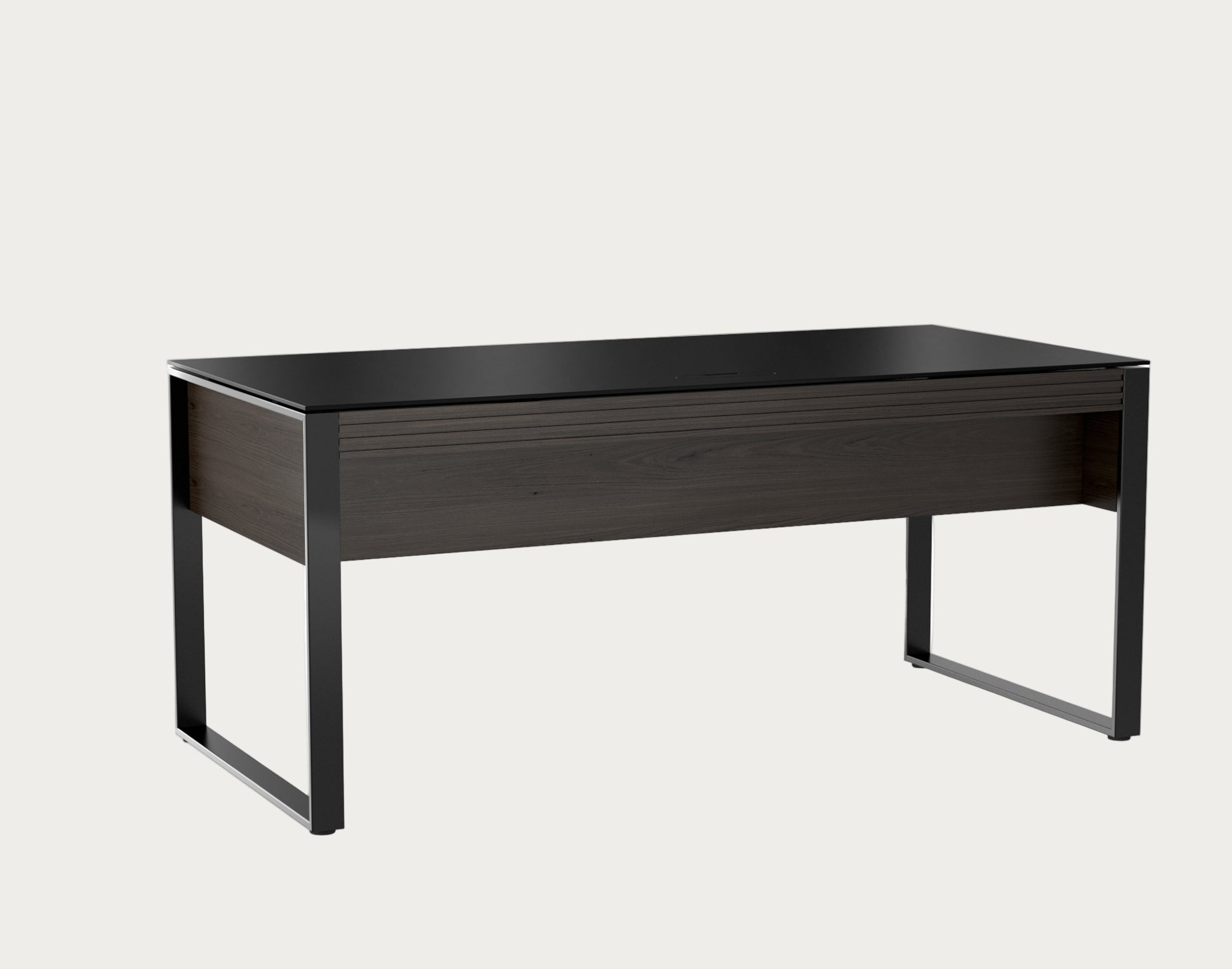 BDI Corridor 6521 Executive Desk, Charcoal Stained Ash