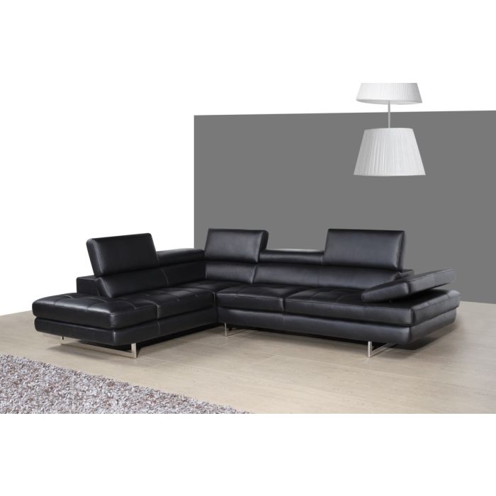 J & M A761 Sectional in Black