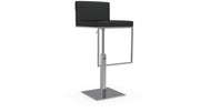 Calligaris Even Plus swivel leather upholstered bar stool