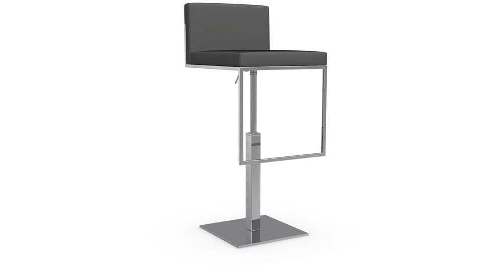 Calligaris Even Plus swivel leather upholstered bar stool