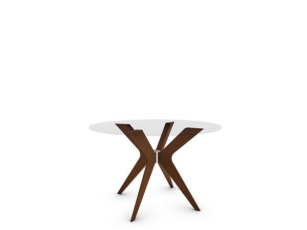 Calligaris Tokyo CS18-FD120 modern table with round top and wooden legs | Made to Order