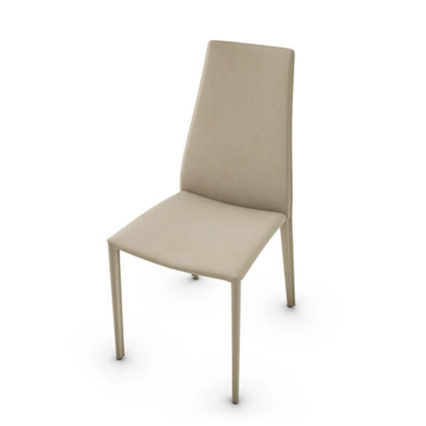 Calligaris Aida CS1484 Padded Upholstered Chair In Full Leather |Quick Ship