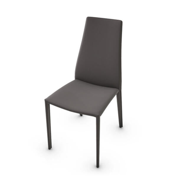 Calligaris Aida CS1484 Padded Upholstered Chair In Full Leather |Quick Ship